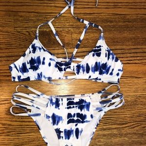 Tie-dye bathing suit